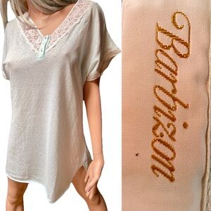 Vintage BARBIZON Cotton Blend Babydoll Nightgown Size Medium